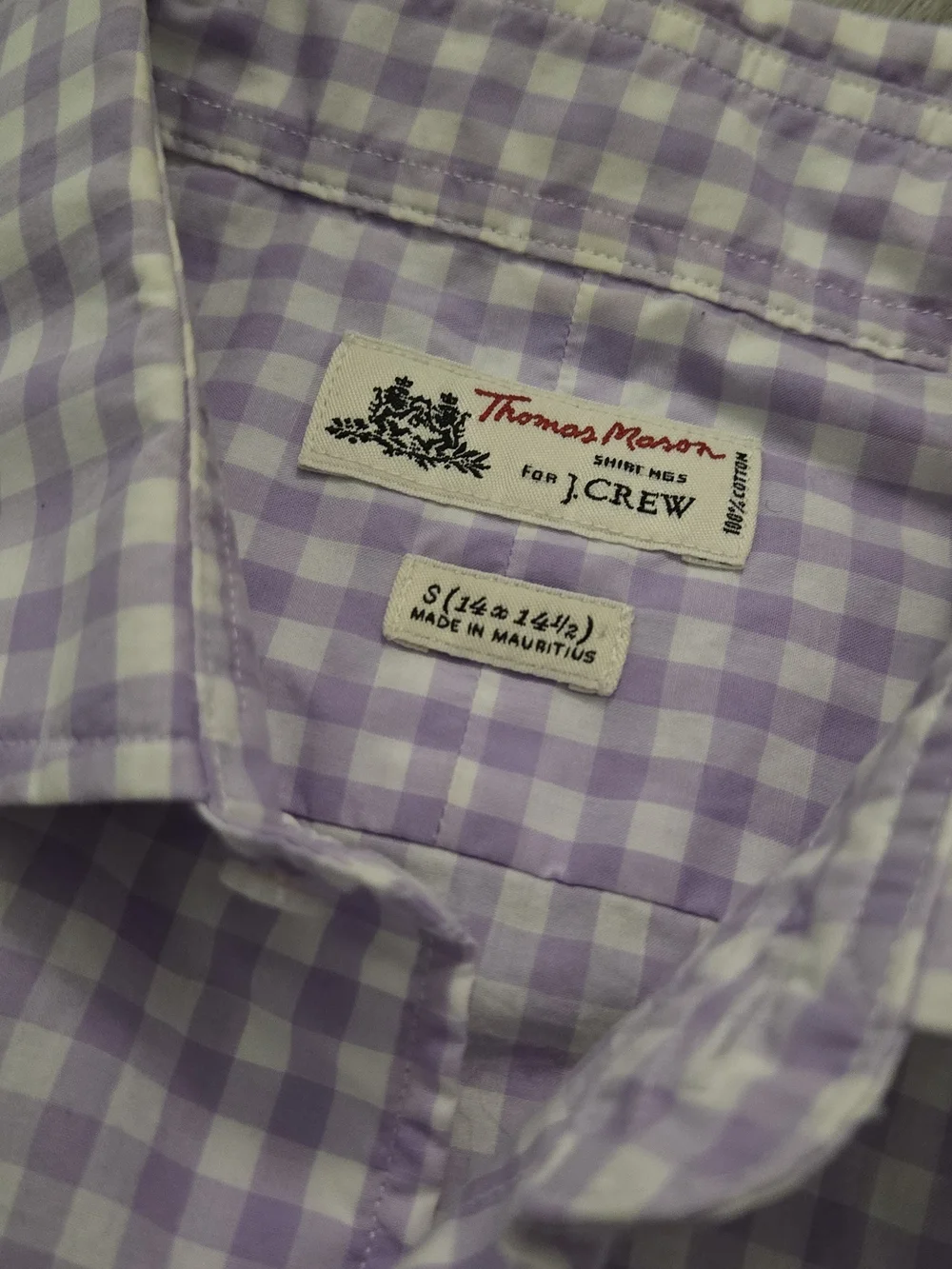 Thomas Mason for J.Crew Ludlow Slim Gingham‎ Shirt Size Small